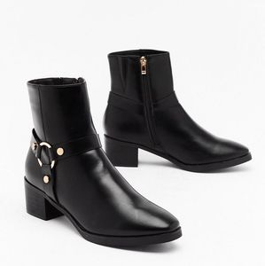 Nasty Gal O-RING IT FAUX LEATHER BOOTS